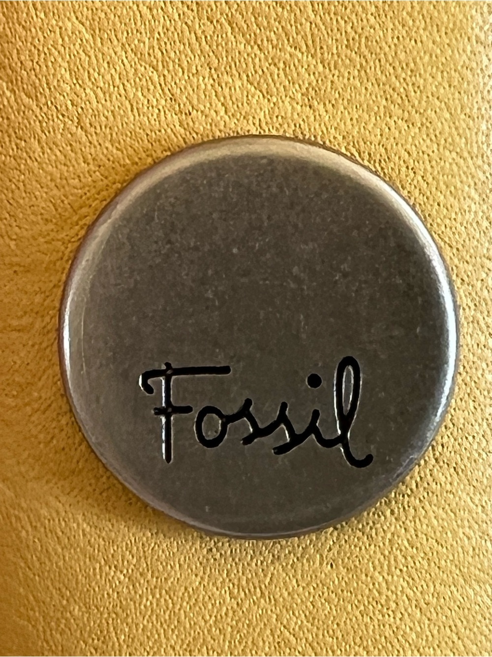 Fossil VTG Long Live Vintage 1954 Pale Yellow Leather Baguette Shoulder Bag - Picture 8 of 15